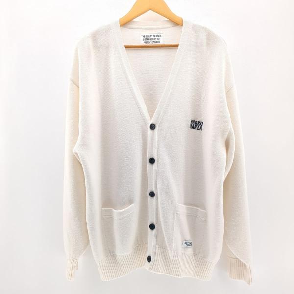 WACKO MARIA ワコマリア カーディガン ホワイト SIZE L ウール WACKO MARIA ワコマリア カーディガン ホワイト SIZE L ウール