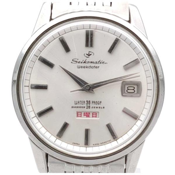 OH済 セイコーマチック ウィークデーター 26石 6206-8990 自動巻