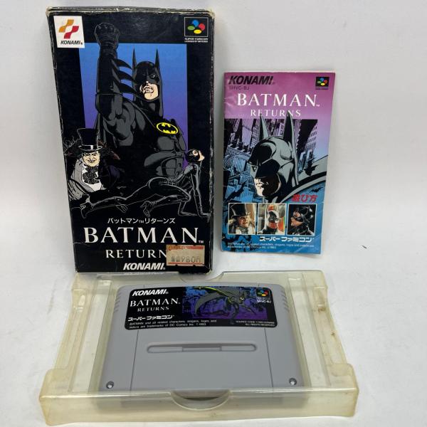 【箱・取説付き】スーパーファミコンカセット コナミ KONAMI SFC バットマン・リターンズ 箱傷み  ◆2016