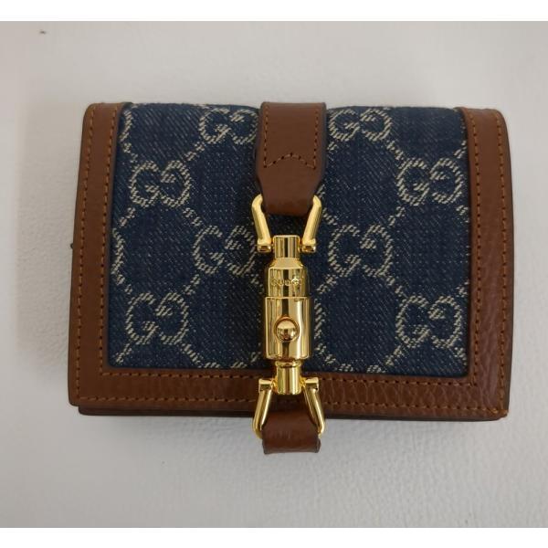 【美品】GUCCI 二つ折り　財布 GUCCI（グッチ） 645536 財布 二つ折り ジャッキー GGデニム 美品