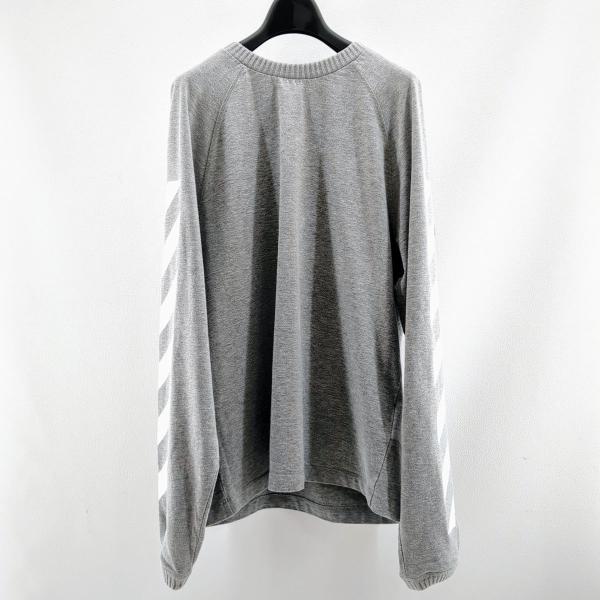 【美品】 MONCLER × OFF-WHITE 長袖 Tシャツ グレー S 限定】MONCLER × OFF-WHITE 長袖TシャツグレーLサイズ
