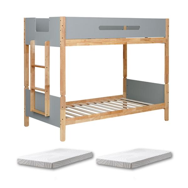 ※お客様組み立て商品です。※ベッド本体＋マットレス2枚セットの販売となります。※詳細は画像でご確認ください。■サイズベッド：約W203 x D104 x H164cm(65.5kg)マットレス：約W97 x D195 x H15cm(11k...