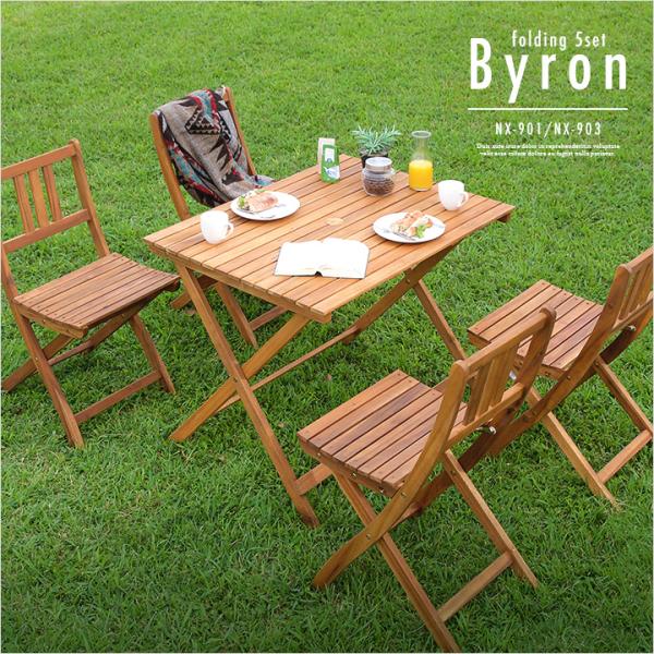 【ハット】テーブルセット-チェアb パラソル使用可能 ガーデンテーブルセット ガーデンチェア 木製