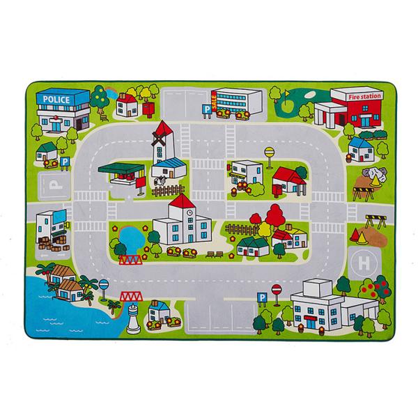 他サイト： キッズラグ 洗える ラグ 道路柄 130x190cm トミカ プラレール 男の子 子供部屋 カーペット おしゃれ プレイマット ニュータウン2の商品画像