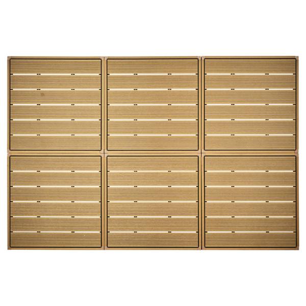 人工木 ウッドデッキ 90×90cm 本体 正方形 連結可能 ガーデンデッキ ウッドテラス 屋外 庭 バルコニー DIY 高耐久 Skaldar スカルダー 本体6個セット 4色対応