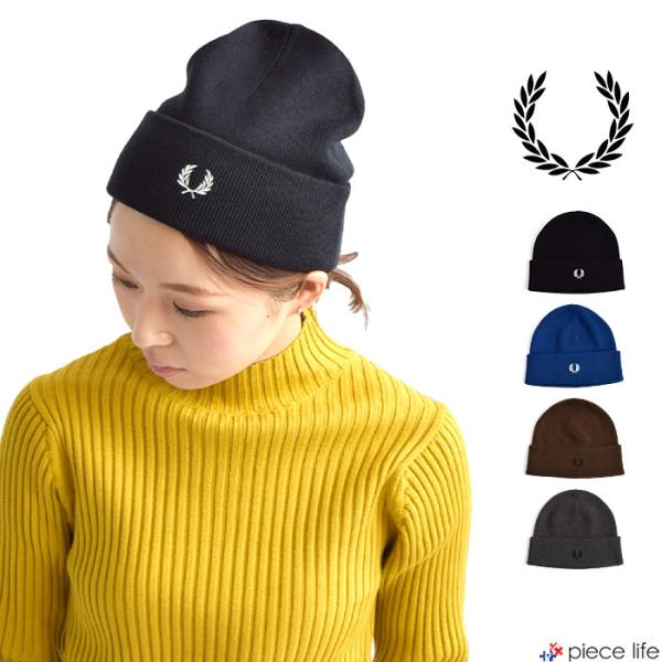 FRED PERRY ニット帽 ベージュ フレッドペリー 【新品未使用】FRED PERRYベージュ ニット帽