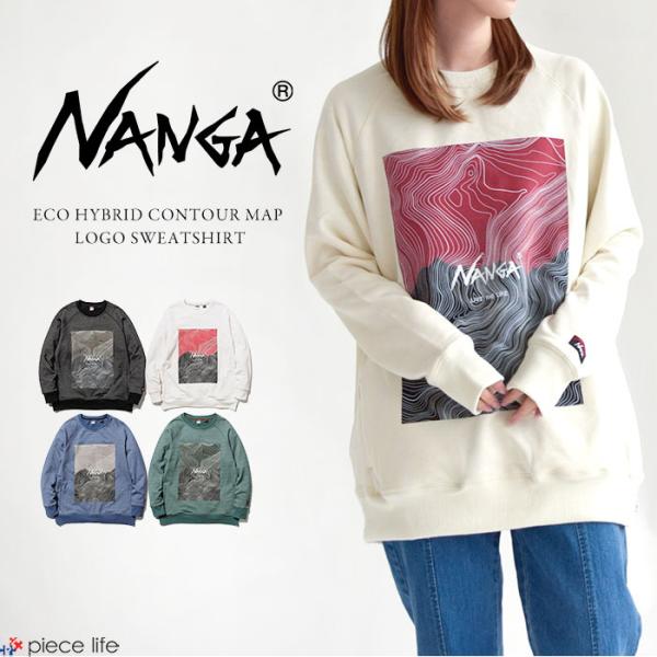 NANGA ナンガ ECO HYBRID CONTOUR MAP LOGO SWEATSHIRT/エコ