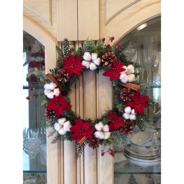 ギフト 花 玄関リース 手作りクリスマスリース ３７ｃｍ コットンフラワー シナモン No Xmas Buyee Buyee Japanese Proxy Service Buy From Japan Bot Online