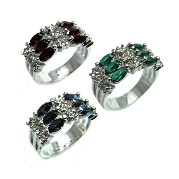 指輪 レディース リング カラースワロフスキーのエレガントリング ルビー エメラルド サファイヤ Springboardmarketing Com