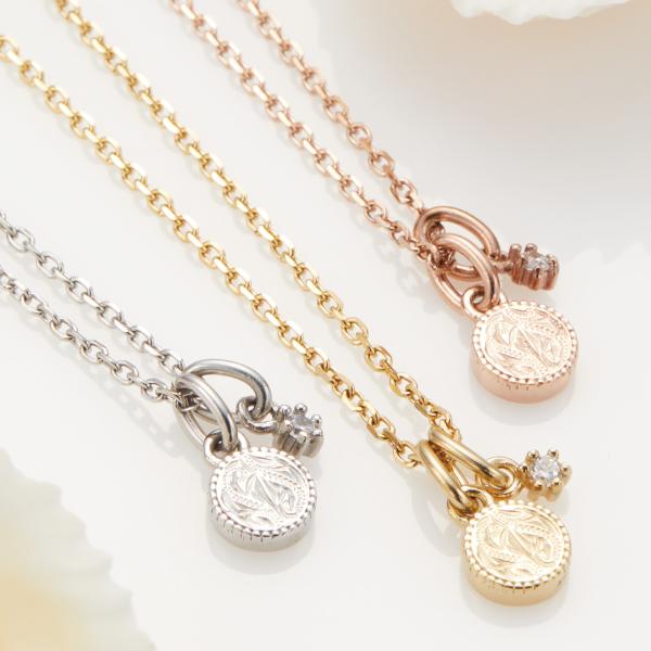 ネックレス ペンダント サージカルステンレス316L製 コイン ハワイアンジュエリー スクロール 金属アレルギー対応 爆買