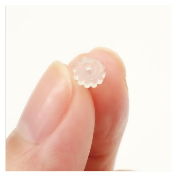 樹脂製キャッチ 外れにくい キャッチ シリコン 1ペア 2個 クリア 透明 付けっぱなし 金属アレルギー対応 爆買