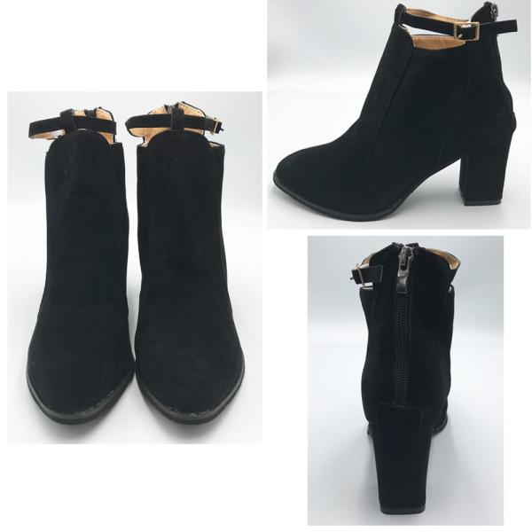 ブーツ ショートブーツ レディース 靴 結婚式 ヒール 日本未発売 美脚 スエード調