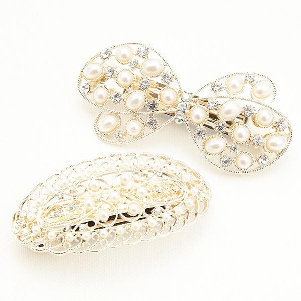 ヘアアクセサリー ヘアバレッタ 髪留め ヘアアレンジ 滑り止め付き 透かし柄デザイン ビジュー プレゼント 春夏 Ss Vlt 416 419 アクセサリーショップ Piena 通販 Yahoo ショッピング