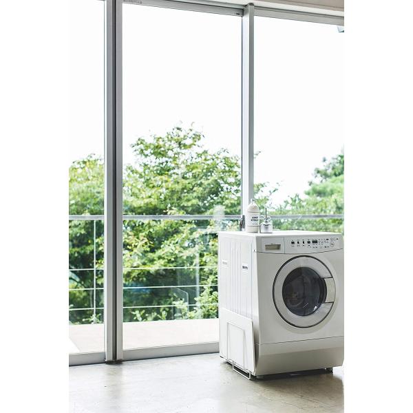 マグネット 洗濯機横 珪藻土バスマット スタンド タワー ホワイト ブラック ラック 脱衣所収納