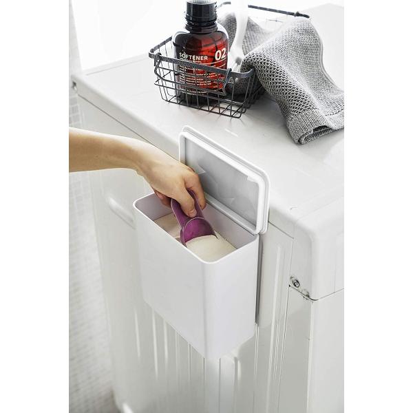 ランドリー収納 ホワイト 日本全国 送料無料 ブラック タワー マグネット フタ付き ボックス 洗濯機横 ラック