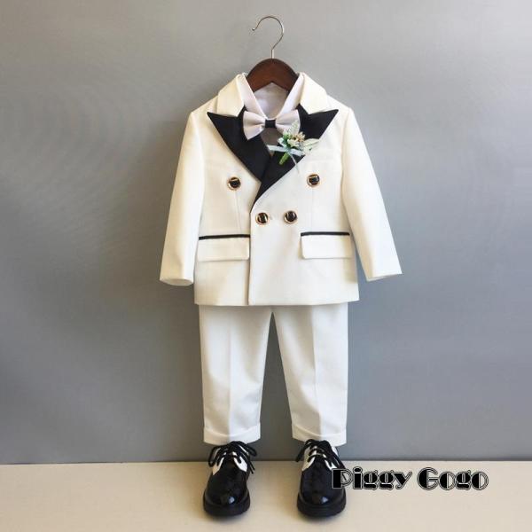 値下げ【バーバリー】キッズスーツ+白シャツ（6〜8歳くらい）卒園式、入学式に piggygogo_dd-0908-suit85