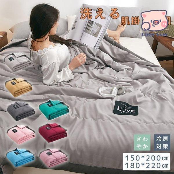 商品説明：★夏風邪の予防にも最適な、夏用寝具　肌布団　肌掛け布団★しっかりと中綿入りなので、使い勝手もよく★薄手の夏布団をお探しの方に好評をいただいております。■材質：　ポリエステル■単品販売（肌掛け布団のみ）【注意事項】※サイズ表記は目安...