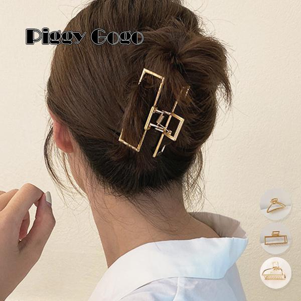 ヘアクリップ ゴールド シンプル バンスクリップ 髪留め クリップ