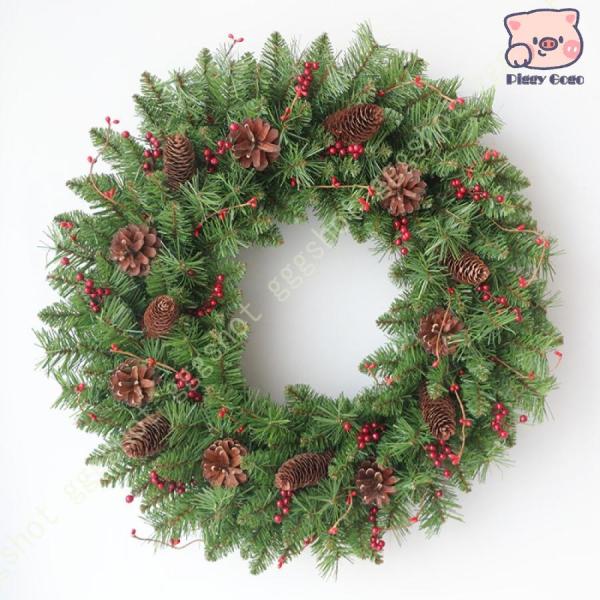 クリスマス リース クリスマス花輪 ナチュラルリース 玄関 造花 壁掛けフラワー ぶら下げ飾り ドアリース 飾り 庭園 結婚式 店舗 撮影 道具 クリスマス飾り 素材 PVCサイズ直径（外径）：60cm色/デザイン:写真ご参考梱包内容：クリ...
