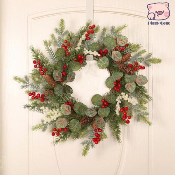 クリスマスリース ナチュラル リース かわいい 壁掛け 松実 クリスマス