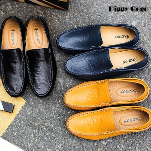 モカシン メンズ 革靴 ローファー 2way履き方 かかと踏める