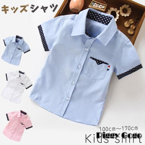 関連キーワード：おしゃれ おすすめ  キッズ 子供 シャツ 半袖 コットン カッターシャツ オックス 制服 入学 入園 スクール 卒業式 幼稚園 小学生 ジュニア 男の子 女の子 発表会 フォーマル 角襟 子供用 フォーマル トップス シャ...
