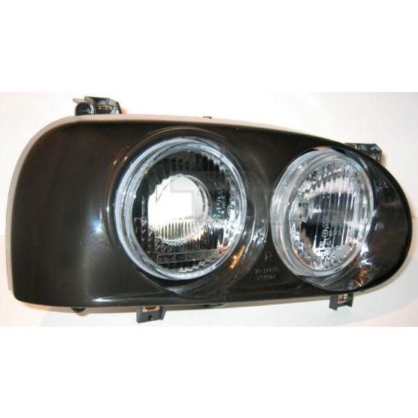 フォルクスワーゲンゴルフⅢ 2灯式ヘッドライト 2個セット ブラック モレッテ製 VW ゴルフ Mk3 91-99 用 TYC ヘッドライトセット ブラック : ピゲ