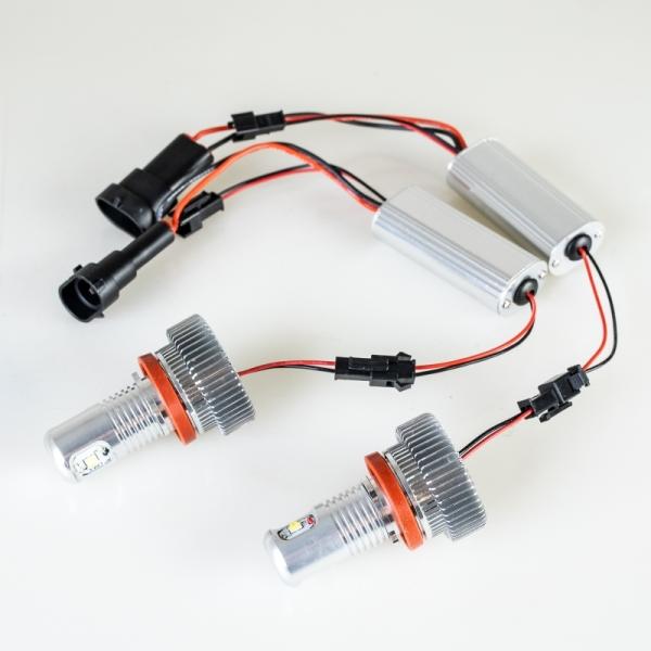 BMW用 E90後期 E60後期 E70 X5 E89 Z4 LED エンジェルアイ イカリング ヘッドライト フォグランプ