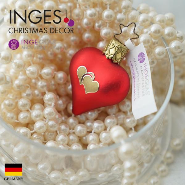 クリスマス　オーナメント　ガラス　ガラスオーナメント　ハート　外国製　輸入　雑貨 クリスマス オーナメント ガラス ガラスオーナメント ハート 外国製