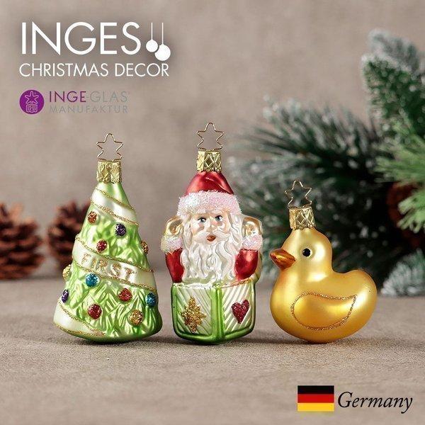 ハンドメイド オーナメント ドイツ Inge Glas 初めてのクリスマスライン サンタ クリスマスツリー アヒルのギフトセット 44d 187 0 カーled専門店 ピカキュウヤフー店 通販 Yahoo ショッピング