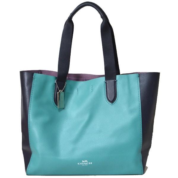 COACH（コーチ） バッグ べブルドレザー バイカラー ブロックカラー