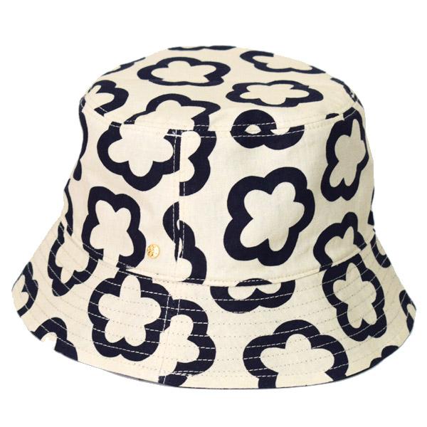 トリーバーチ 帽子 TORY BURCH コットン 花柄 フラワー ワンポイント ロゴ バケット ハット バケハ サファリハット 帽子 フレンチクリーム×ブラック 150641 TORY BURCH（トリーバーチ） 帽子 コットン 花柄 フラワー ワン