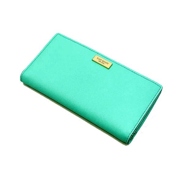 新品ケイトスペードkate spade 二つ折り財布グリーン緑レザー ケイトスペードニューヨーク kate spade new york ケイト