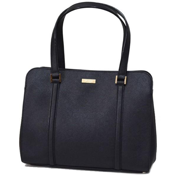 ケイトスペード バッグ　katespade 型押しレザー ダブルポケット ショルダー バッグ ブラック 2011 kate spade NEW YORK（ケイト・スペード ニューヨーク） ケイト