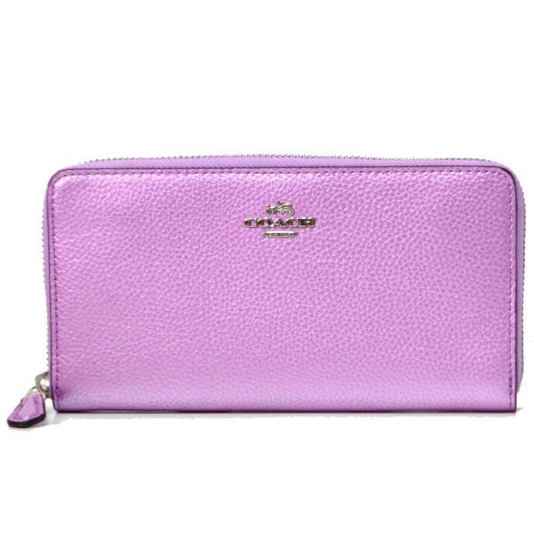 コーチ 長財布 COACH ペプルトメタリック レザー アコーディオン 
