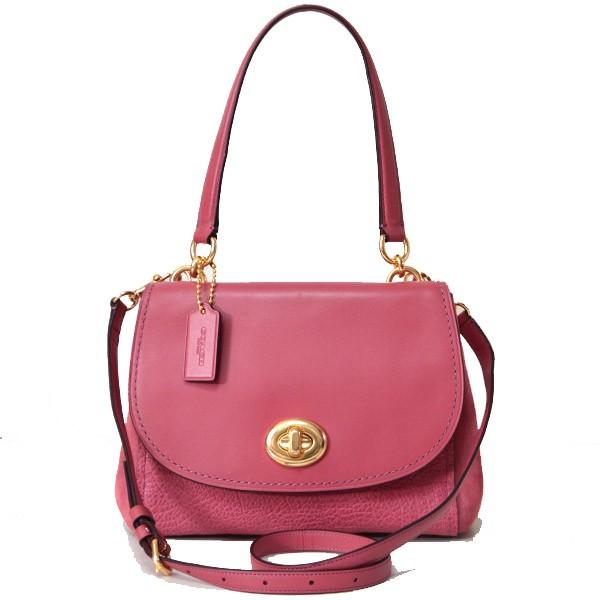 COACH（コーチ） バッグ ターンロック エンボスドレザー スエード 