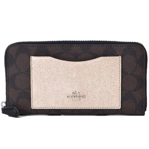 COACH（コーチ） 長財布 シグネチャー レザー バイカラー カラー