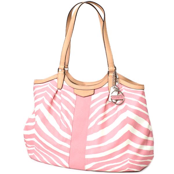 COACH コーチ バッグ ゼブラ プリント キャリオール ピンク 24022  