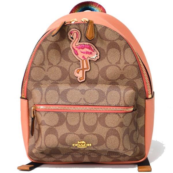 コーチ バッグ COACH コーティングキャンパス シグネチャー フラミンゴ 