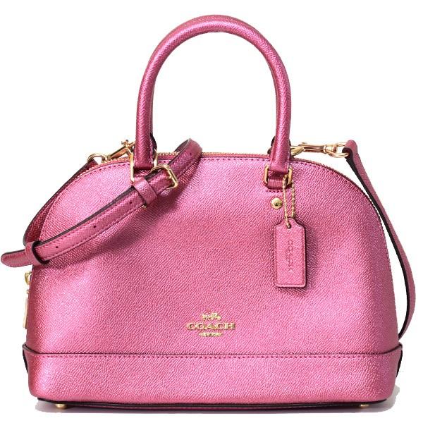 COACH（コーチ） バッグ メタリック クロスグレイン レザー ミニ
