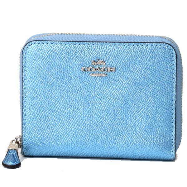 COACH（コーチ） 財布 クロスグレインレザー メタリック スモール