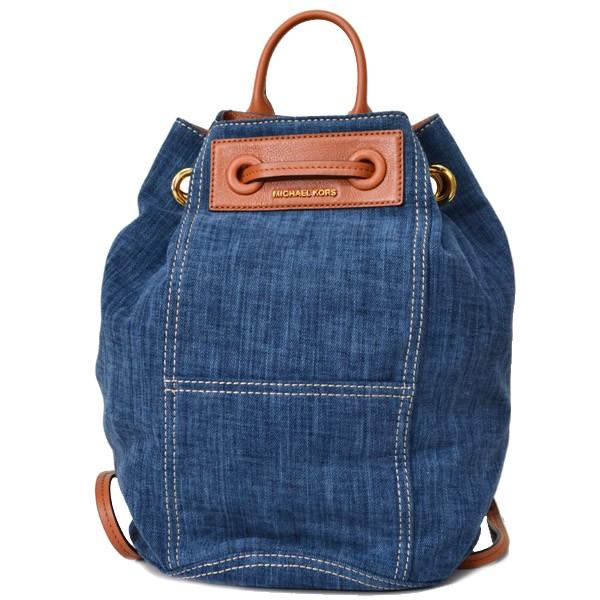 MICHAEL KORS デニムバック巾着 リュックパック ハンドバック MICHAEL KORS マイケルコース バッグ デニム レザー 巾着
