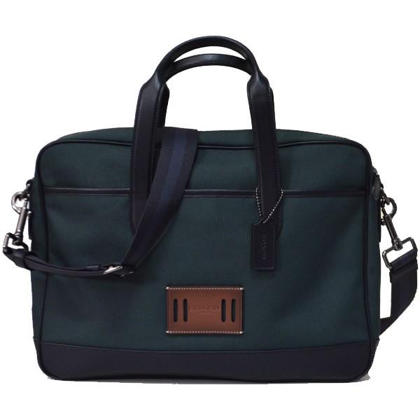 コーチ メンズバッグ Coach キャンバス レザー ジップ ビジネス バッグ ブリーフ ケース レーシンググリーン 1 ブランド専門店 パイクストリート 通販 Yahoo ショッピング
