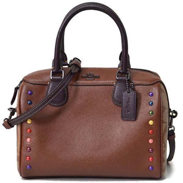 COACH（コーチ） バッグ コーティング レザー スタッズ ミニ ベネット
