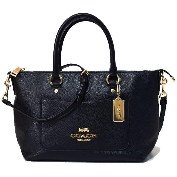 COACH コーチ バッグ ペブルレザー ミニ エマ サッチェル 2WAY