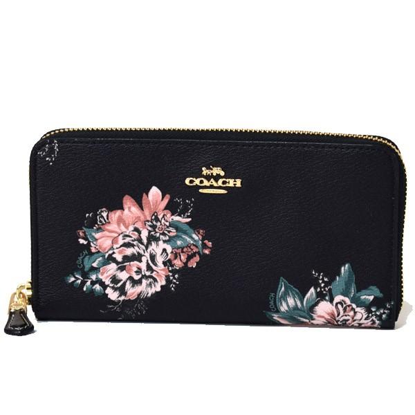 COACH（コーチ） 長財布 コーティングレザー トース ブーケ 花柄