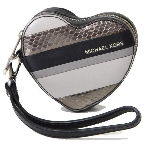 MICHAEL KORS（マイケルコース） ポーチ レザー ストライプ ハート 