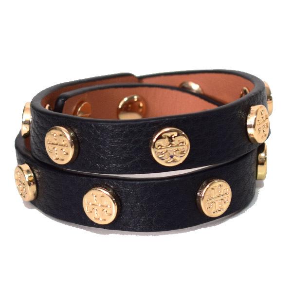 TORY BURCH トリーバーチ ジュエリー レザー ダブル ラップ ロゴ 