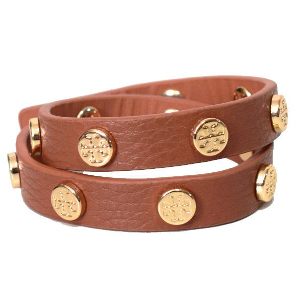 TORY BURCH トリーバーチ ジュエリー レザー ダブル ラップ ロゴ 