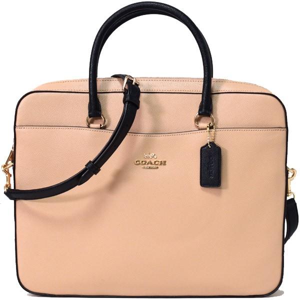 Coach ビジネスバッグ ブリーフケース ビーチウッド×ブラック F34822 Coach ビジネスバッグ ブリーフケース ビーチウッド×ブラック